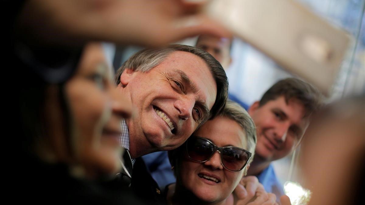 El ultraderechista Jair Bolsonaro durante la campaña electoral.
