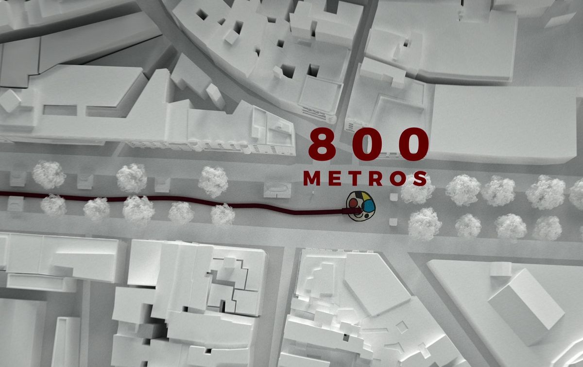 Captura de los créditos de ’800 metros’. Captura de los créditos de ’800 metros’.
