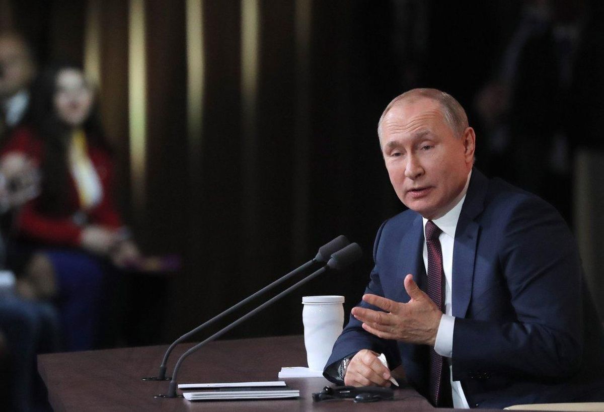 Putin, durante la conferencia de prensa, en Moscú. Putin, durante la conferencia de prensa, en Moscú.