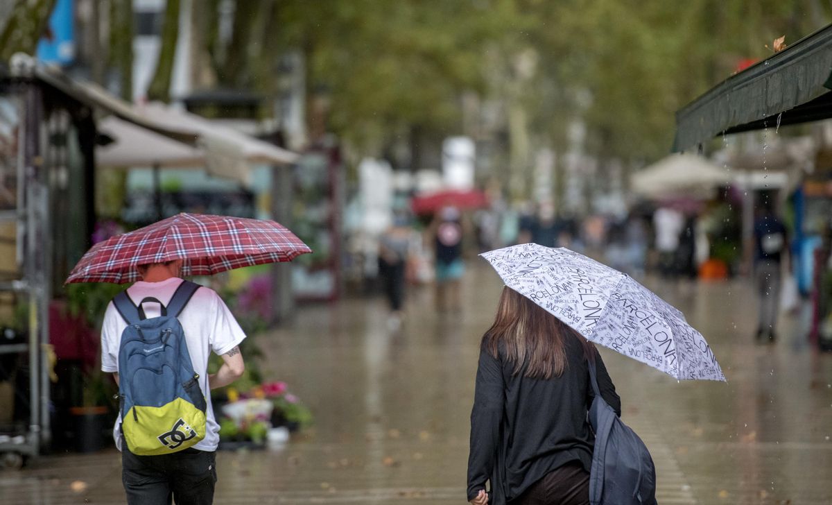 Un día lluvioso en Barcelona, en septiembre de 2020. Un día lluvioso en Barcelona, en septiembre de 2020.