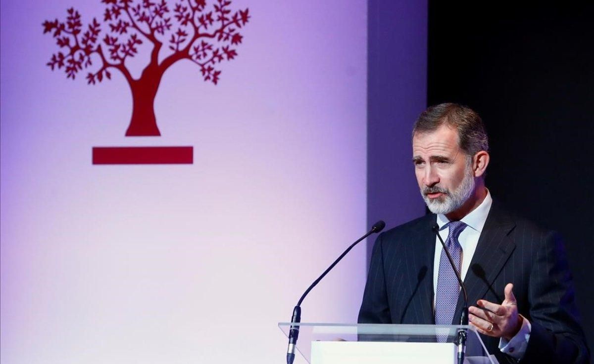 El Rey durante su discurso en el XXIII Congreso Nacional de la Empresa Familiar El Rey durante su discurso en el XXIII Congreso Nacional de la Empresa Familiar