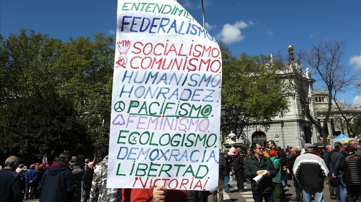 Manifestación del 1 de Mayo, en Madrid.