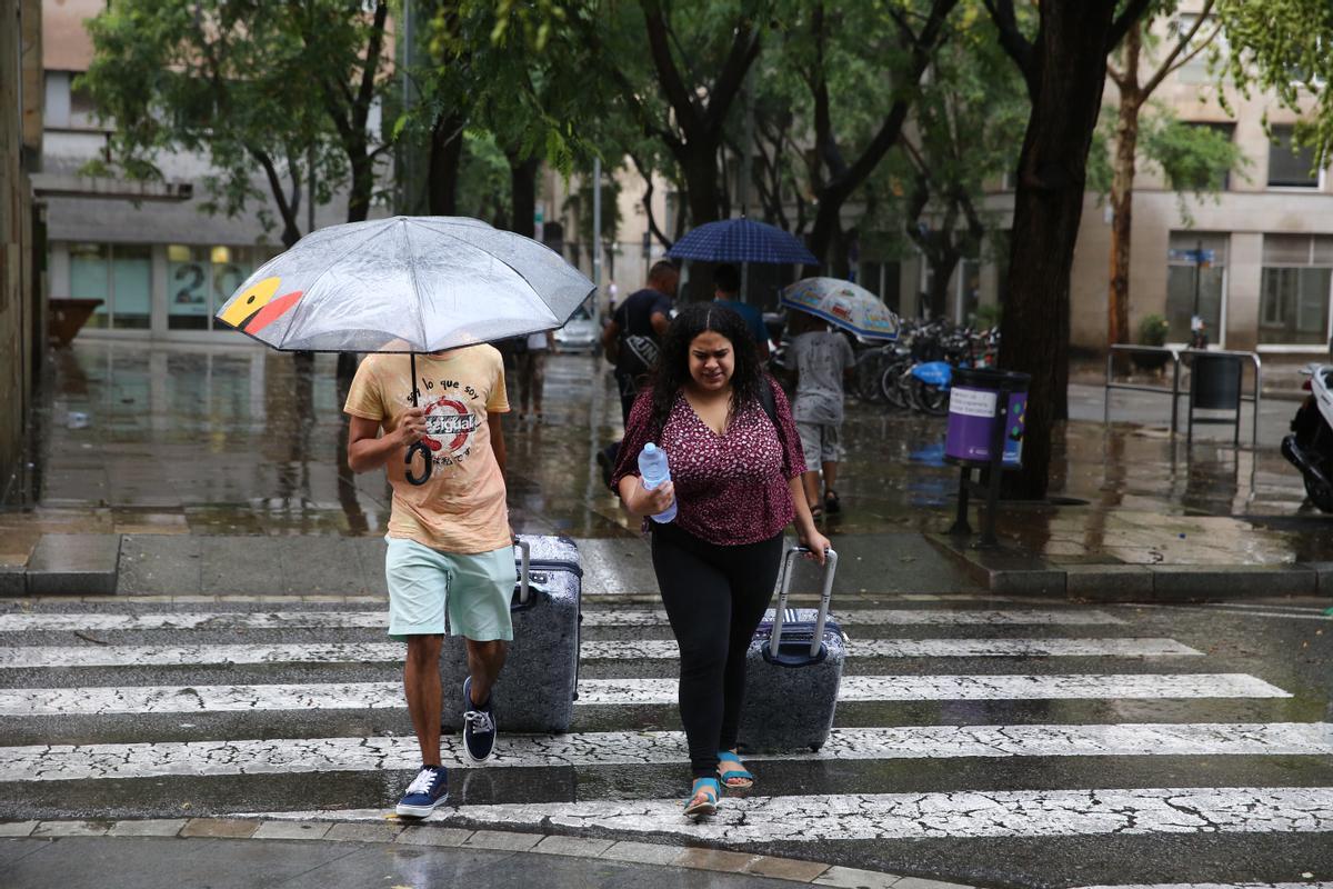 Lluvias y tormentas en Barcelona. Foto de archivo.