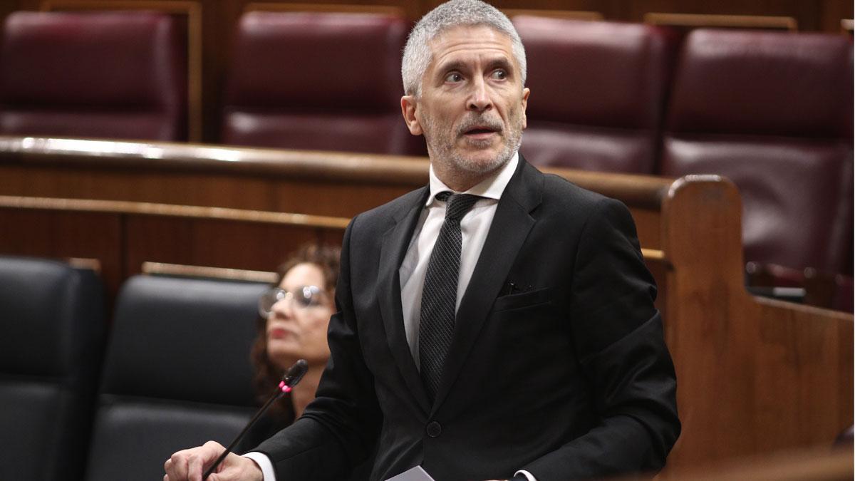 Tensión en la sesión de control por el cese de Pérez de los Cobos. En la foto, el ministro Fernando Grande-Marlaska.