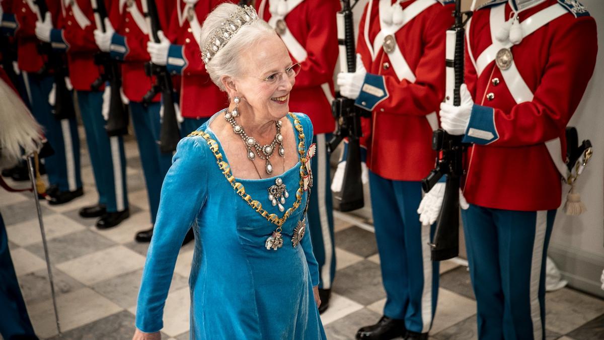 Margarita II, a su llegada al Palacio de Christiansborg en Copenhague, el 11 de septiembre de 2022, para conmemorar el 50º aniversario de la ascensión al trono.