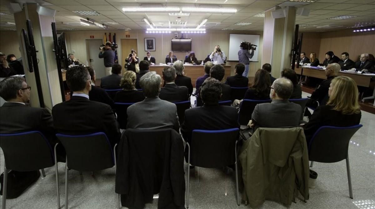 El banquillo de los acusados del juicio del ’caso Nóos’. El banquillo de los acusados del juicio del ’caso Nóos’.