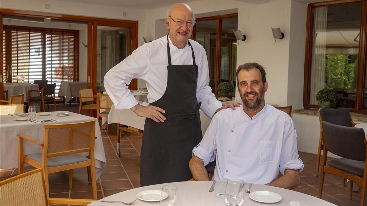 Jaume Subirós y su hijo Jordi, que ahora dirige las cocinas de El Motel. Jaume Subirós y su hijo Jordi, que ahora dirige las cocinas de El Motel.