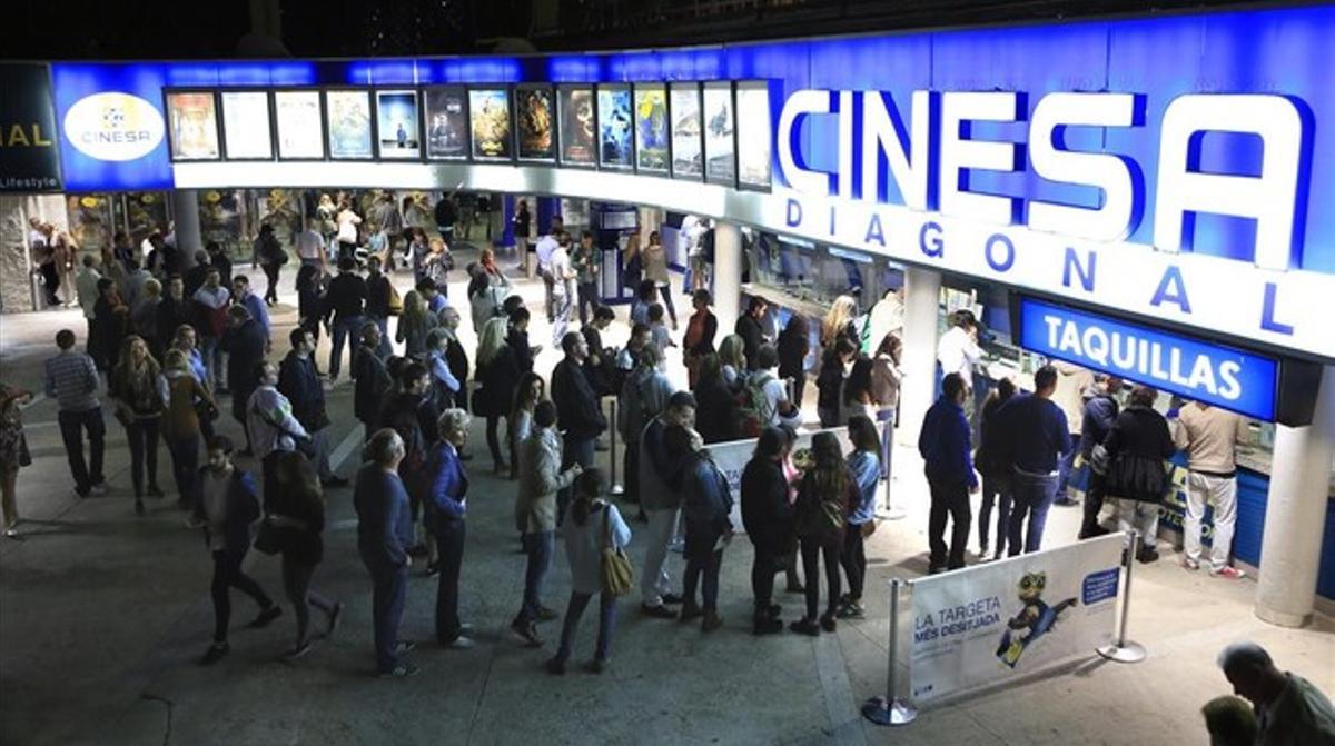 Espectadores en un cine de Barcelona, en la edición del 2014 de la Fiesta del Cine.