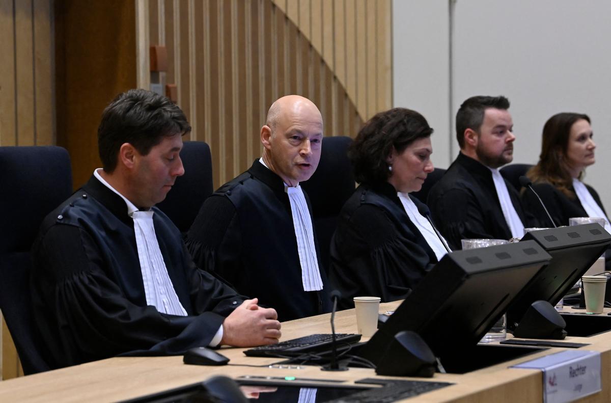 Los jueces del proceso contra los tres acusados del derribo del MH17.