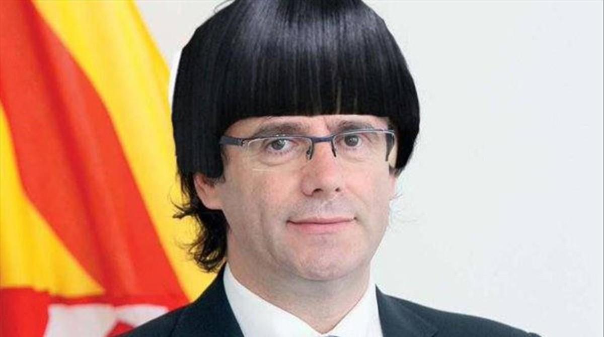 Un meme sobre el nuevo ’look’ de Carles Puigdemont.