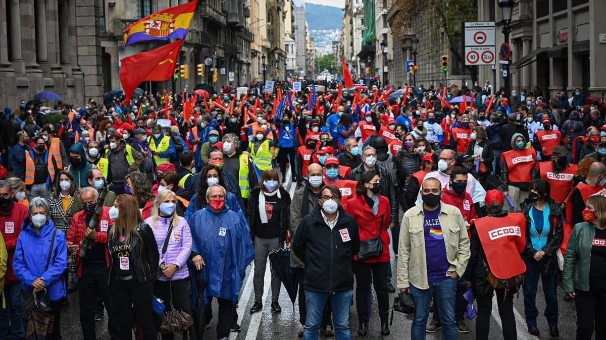 Manifestacion del 1 de mayo en Barcelona. Manifestacion del 1 de mayo en Barcelona.