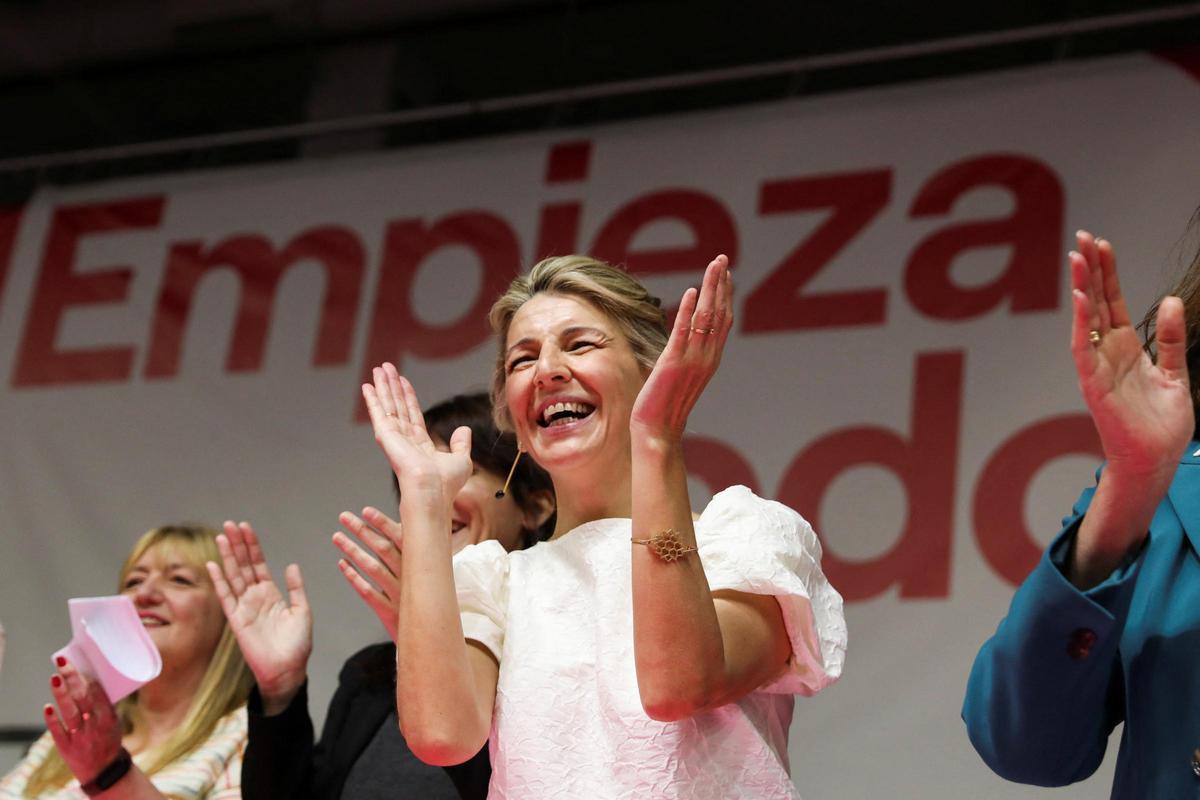 El plantón de Podemos marca el acto de Yolanda Díaz para lanzar su candidatura