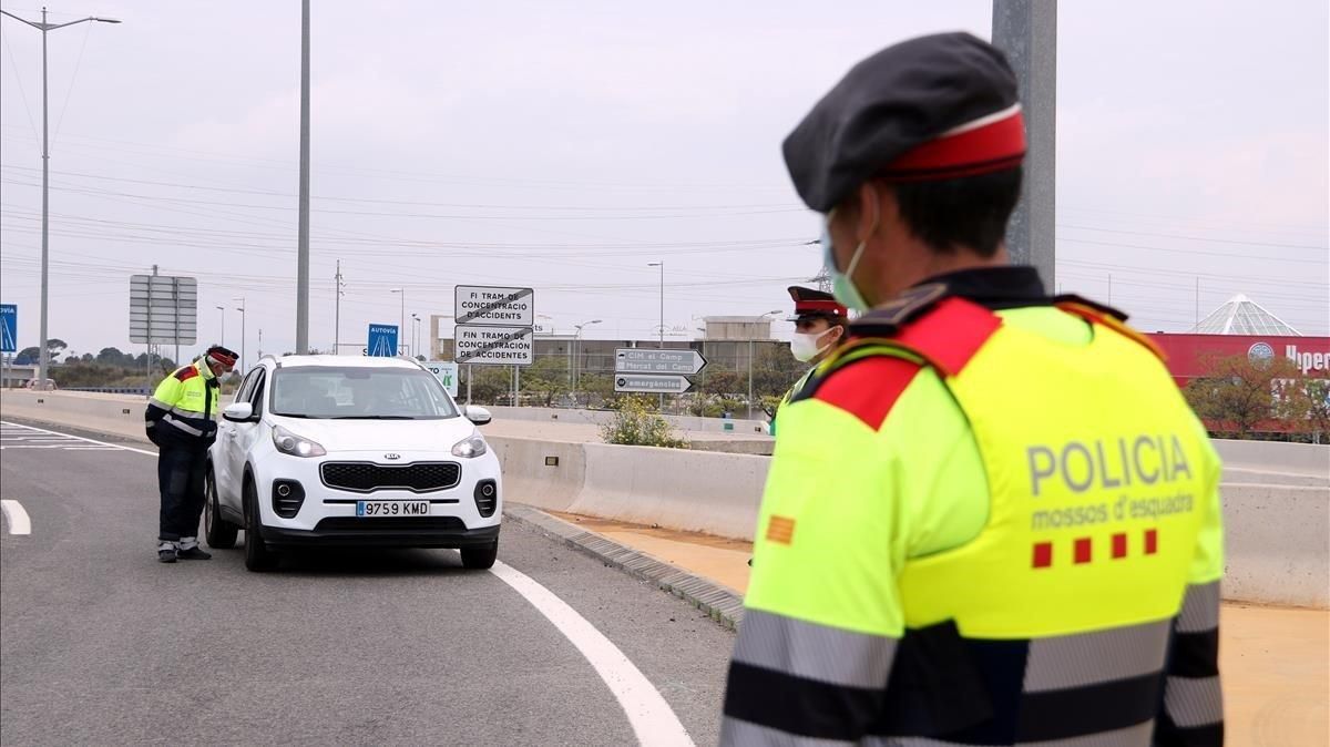 Control policial, en Tarragona. Control policial, en Tarragona.