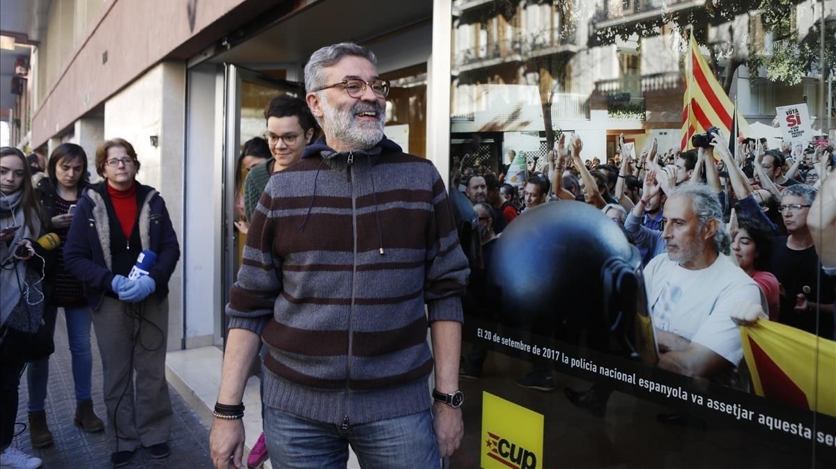 Carles Riera, este sábado en el consejo político de la CUP. Carles Riera, este sábado en el consejo político de la CUP.