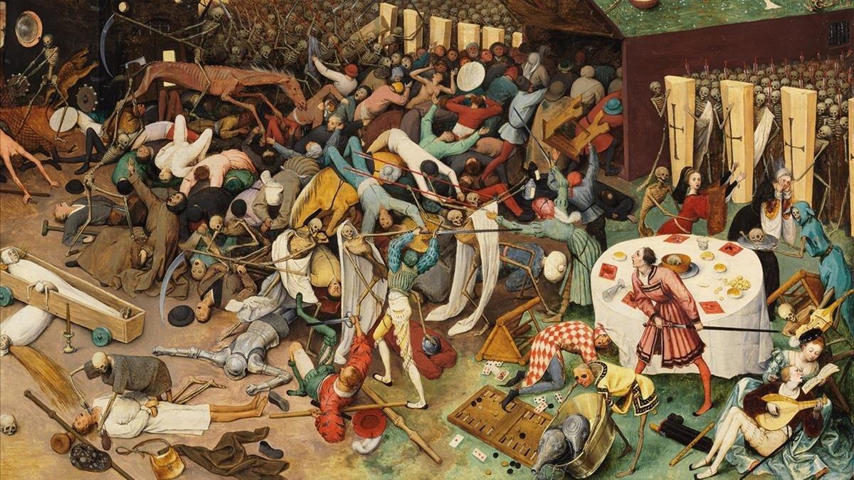Detalle de ’El triunfo de la muerte’ de Pieter Brueghel, cuadro que ejemplifica las pestes medievales. 