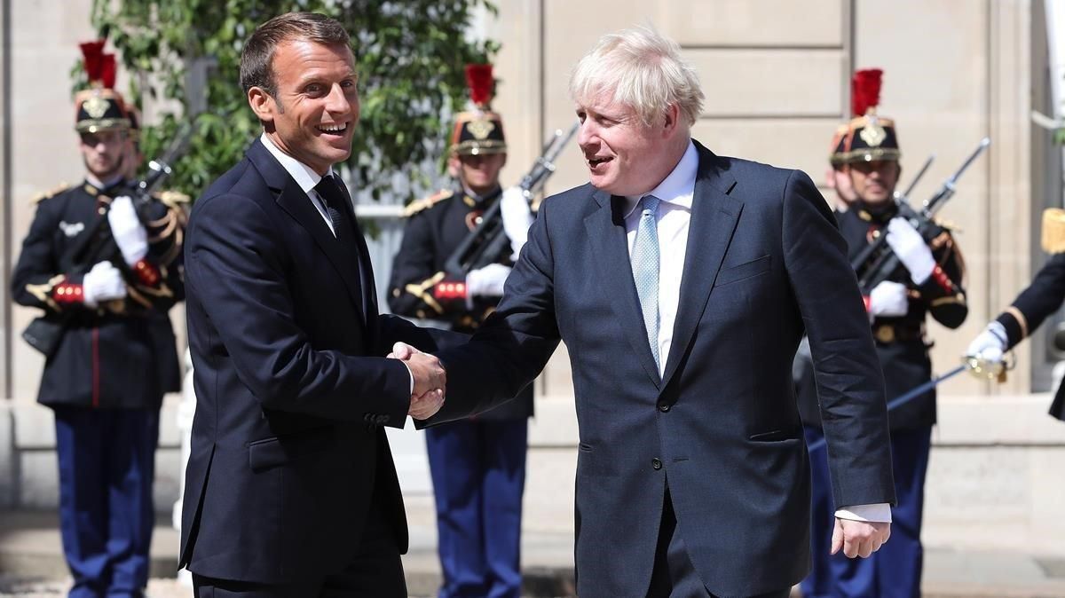 Emmanuel Macron, se reune con al primer ministro británico, Boris Johnson. Emmanuel Macron, se reune con al primer ministro británico, Boris Johnson.