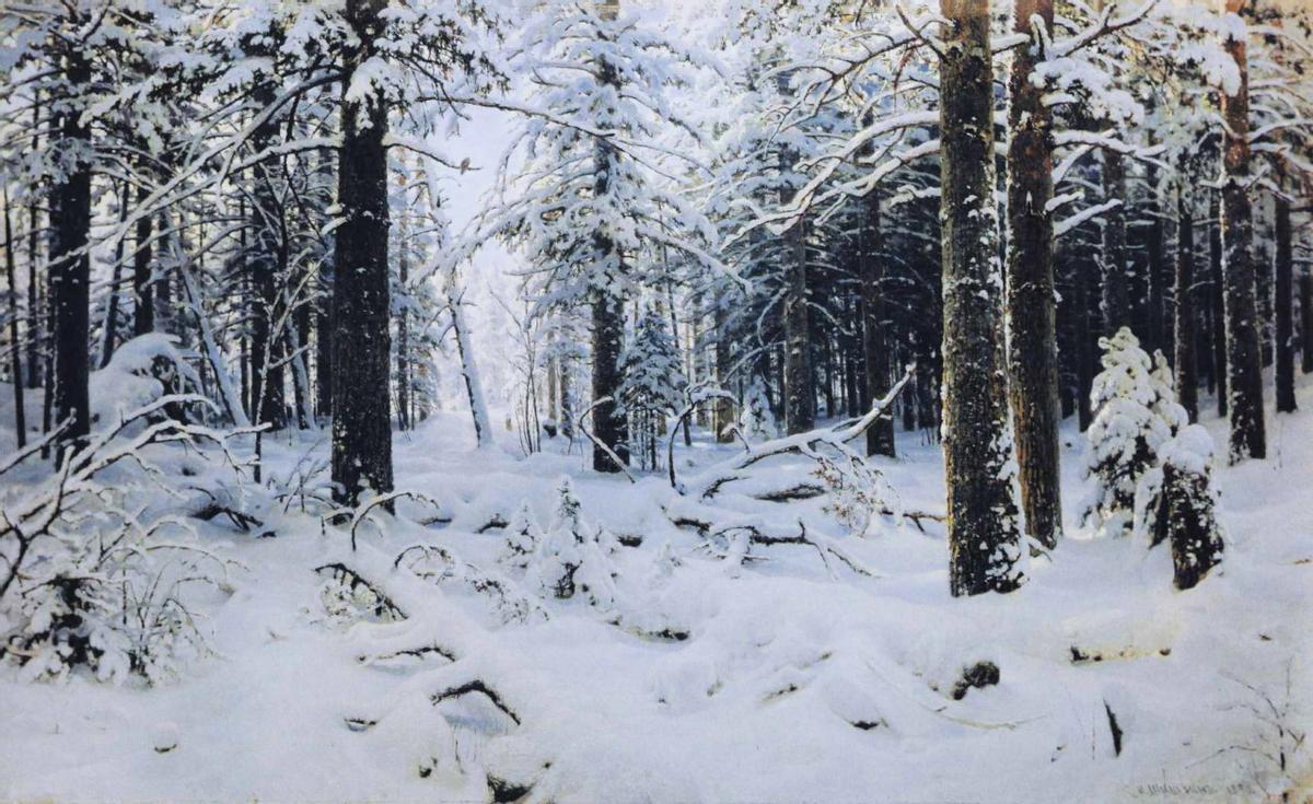 El cuadro ’Invierno’ (1890), de Iván Shiskin, expuesto en el Museo Estatal Ruso de San Petersburgo.