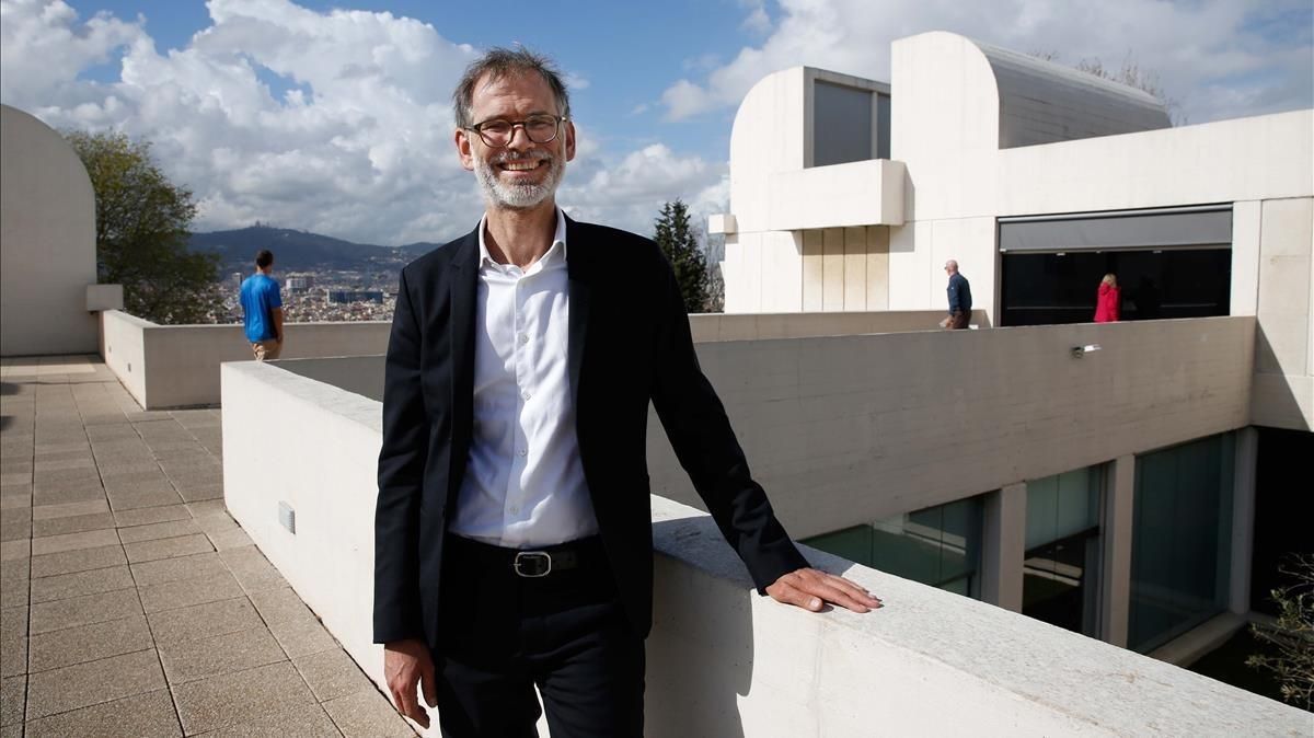 Marko Daniel, en una de las terrazas de la Fundació Miró. Marko Daniel, en una de las terrazas de la Fundació Miró.