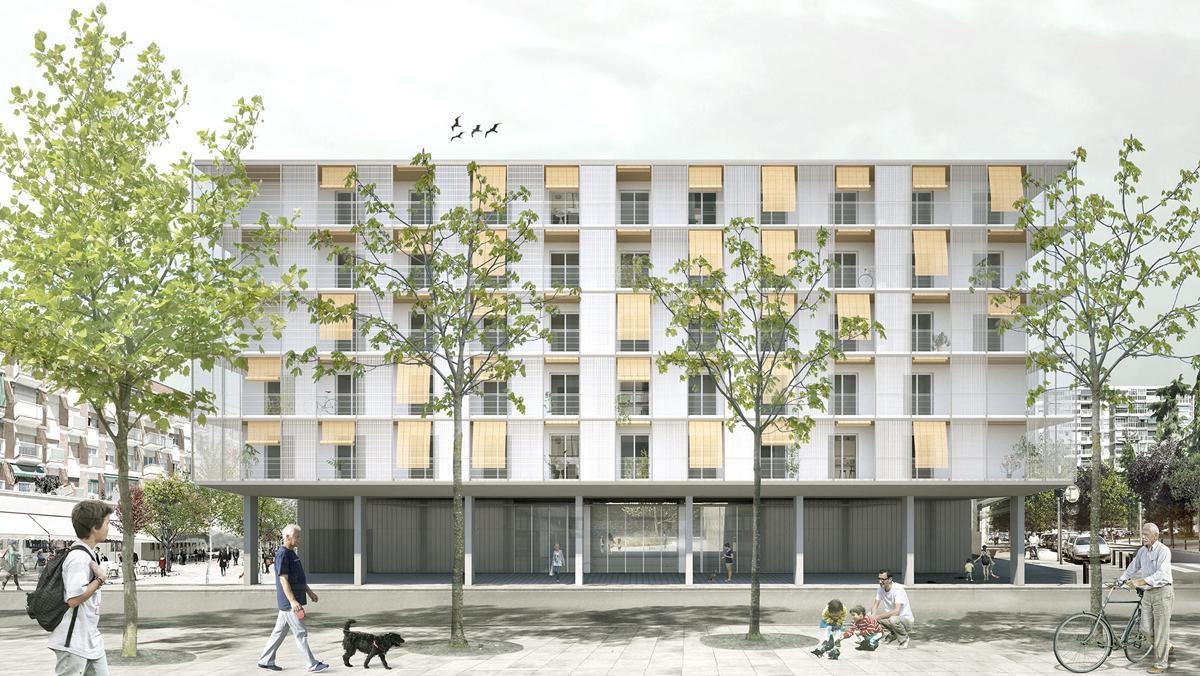Imagen virtual de la promoción de VPO del Edificio PISA de Cornellà. Imagen virtual de la promoción de VPO del Edificio PISA de Cornellà.