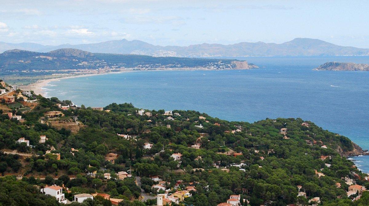 Vista aérea de la zona de Begur, en la Costa Brava.