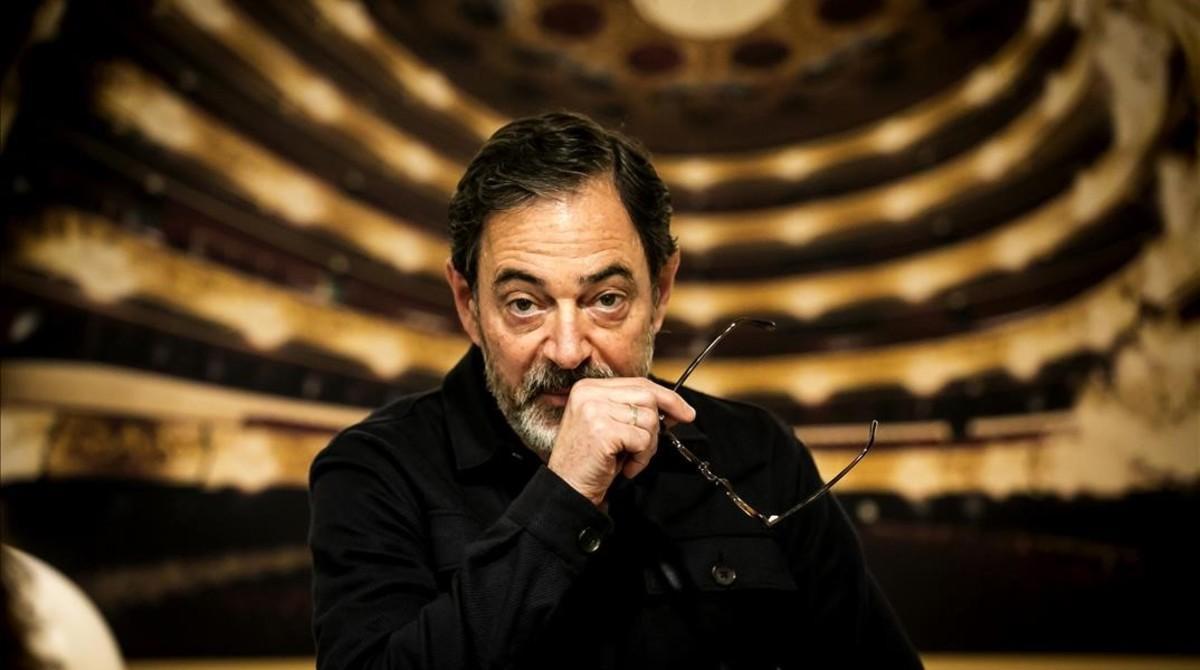 Àlex Ollé, en el Liceu, durante los ensayos de ’Quartett’. Àlex Ollé, en el Liceu, durante los ensayos de ’Quartett’.