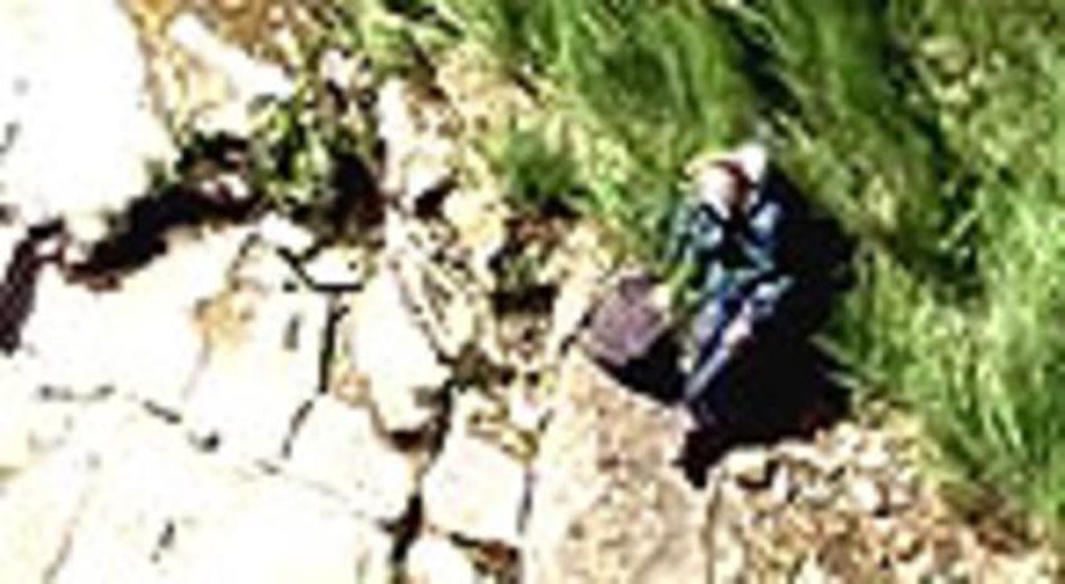 Imagen de la excursionista captada desde el helicóptero de rescate. Imagen de la excursionista captada desde el helicóptero de rescate.