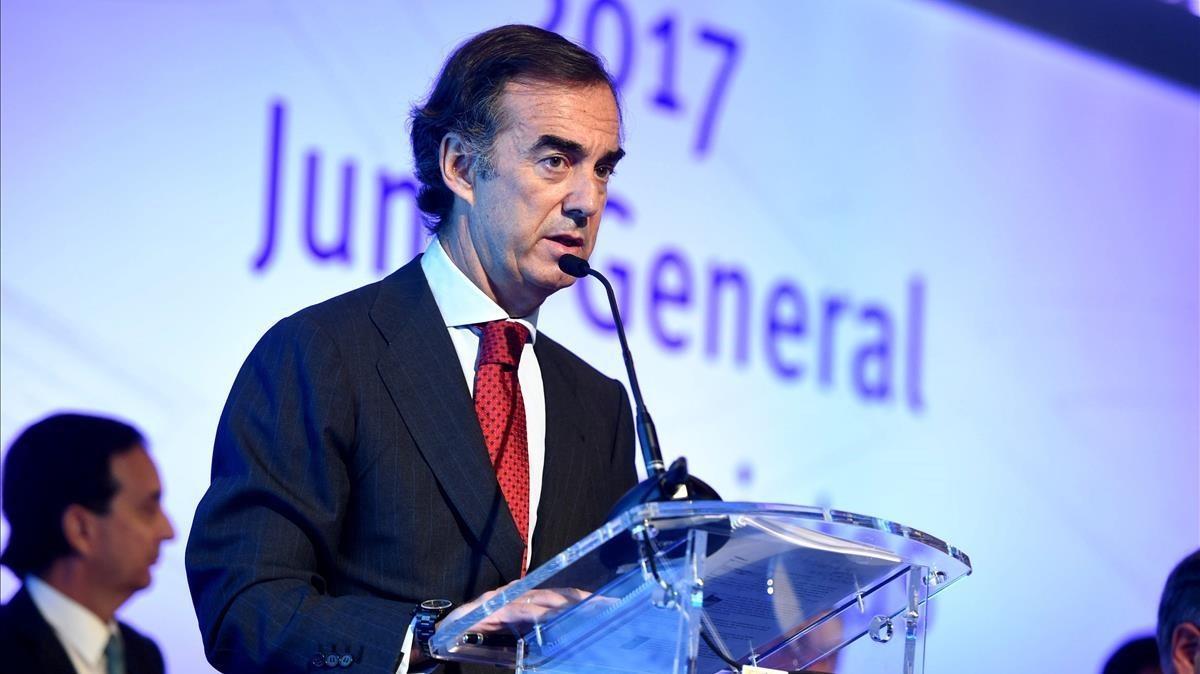 Juan Villar Mir de Fuentes, en la última junta de accionistas de la compañía.