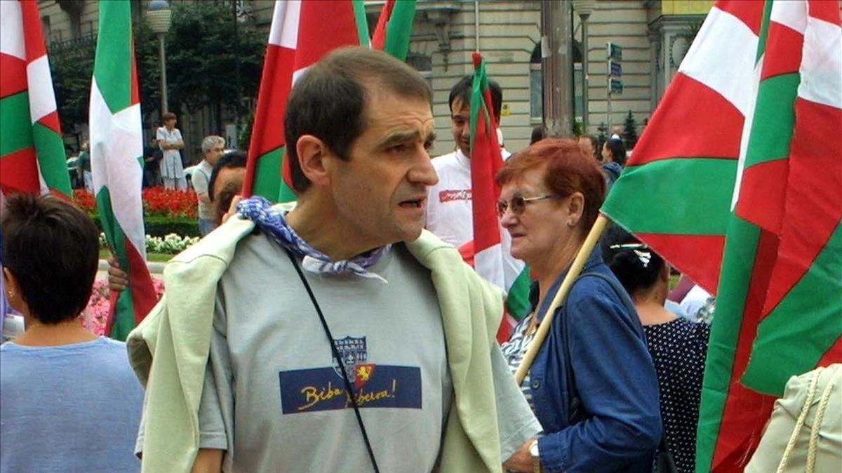 Josu Ternera, en una manifestación aberzale que se celebró en Bilbao en noviembre de 2002.