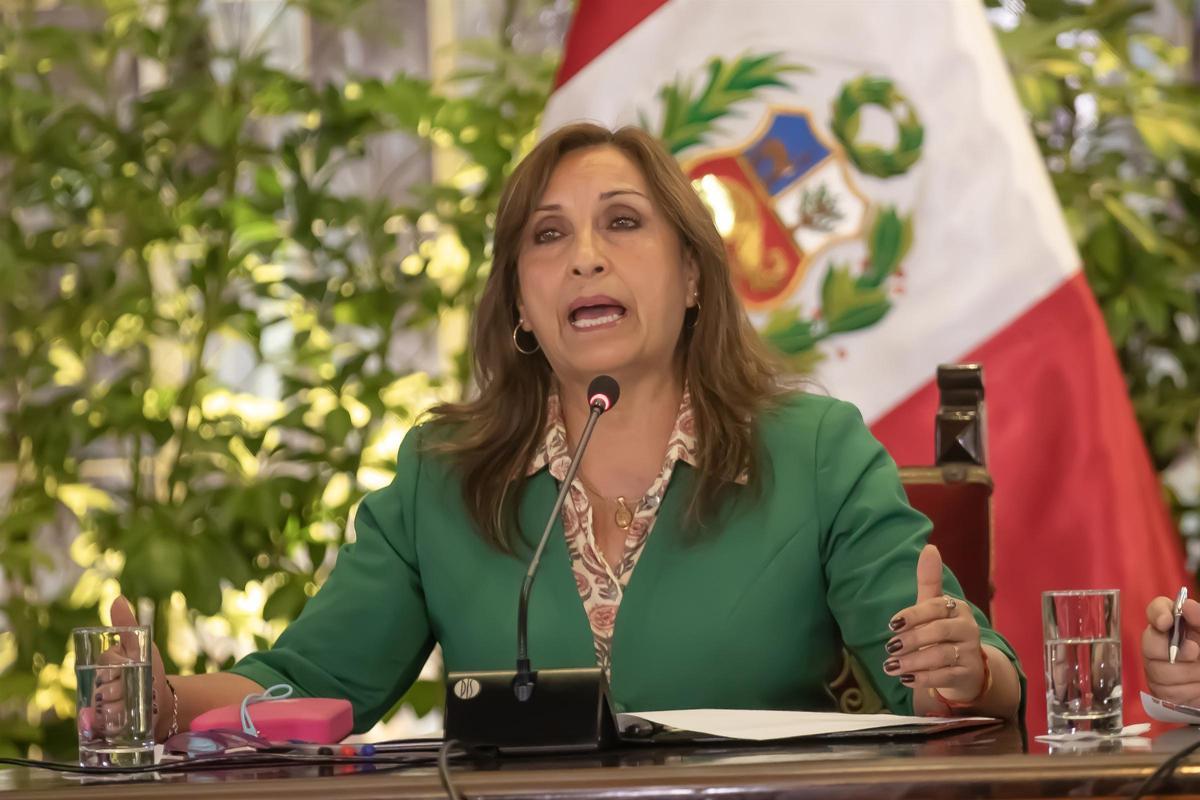 La presidenta de Perú, Dina Boluarte. La presidenta de Perú, Dina Boluarte.
