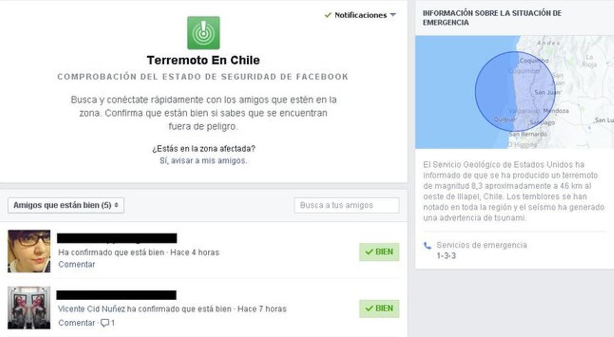 Terremoto en Chile: así funciona el botón "Estoy bien" en Facebook