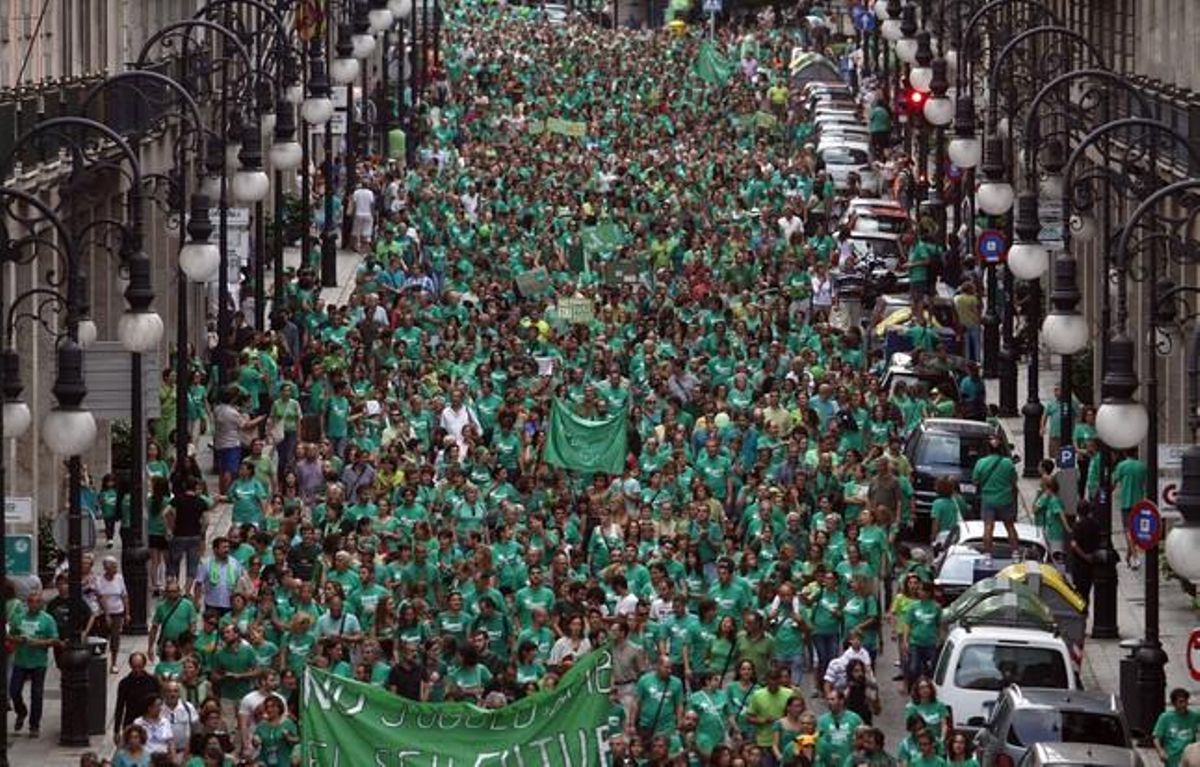 Participantes en la manifestación de Palma. Participantes en la manifestación de Palma.