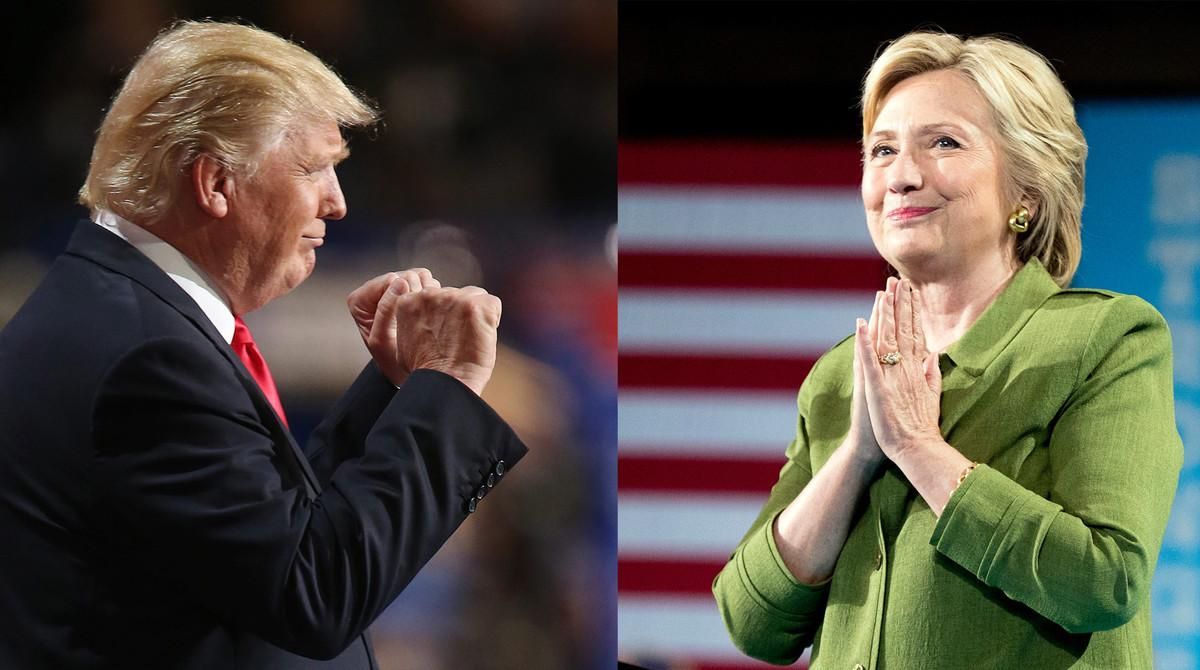 Donald Trump y Hillary Clinton, durante actos electorales. Donald Trump y Hillary Clinton, durante actos electorales.