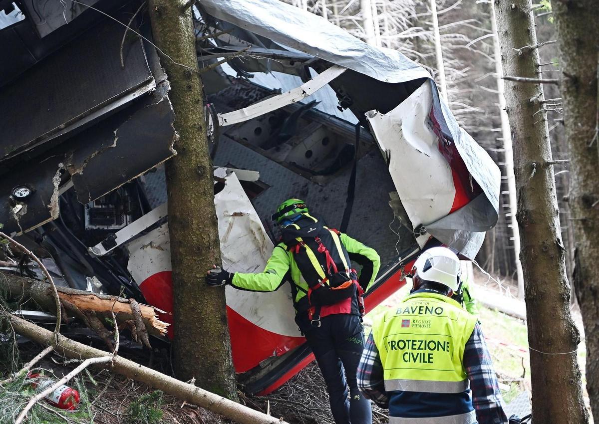 Imagen de archivo del accidente del teleférico. EFE/EPA/ALESSANDRO DI MARCO