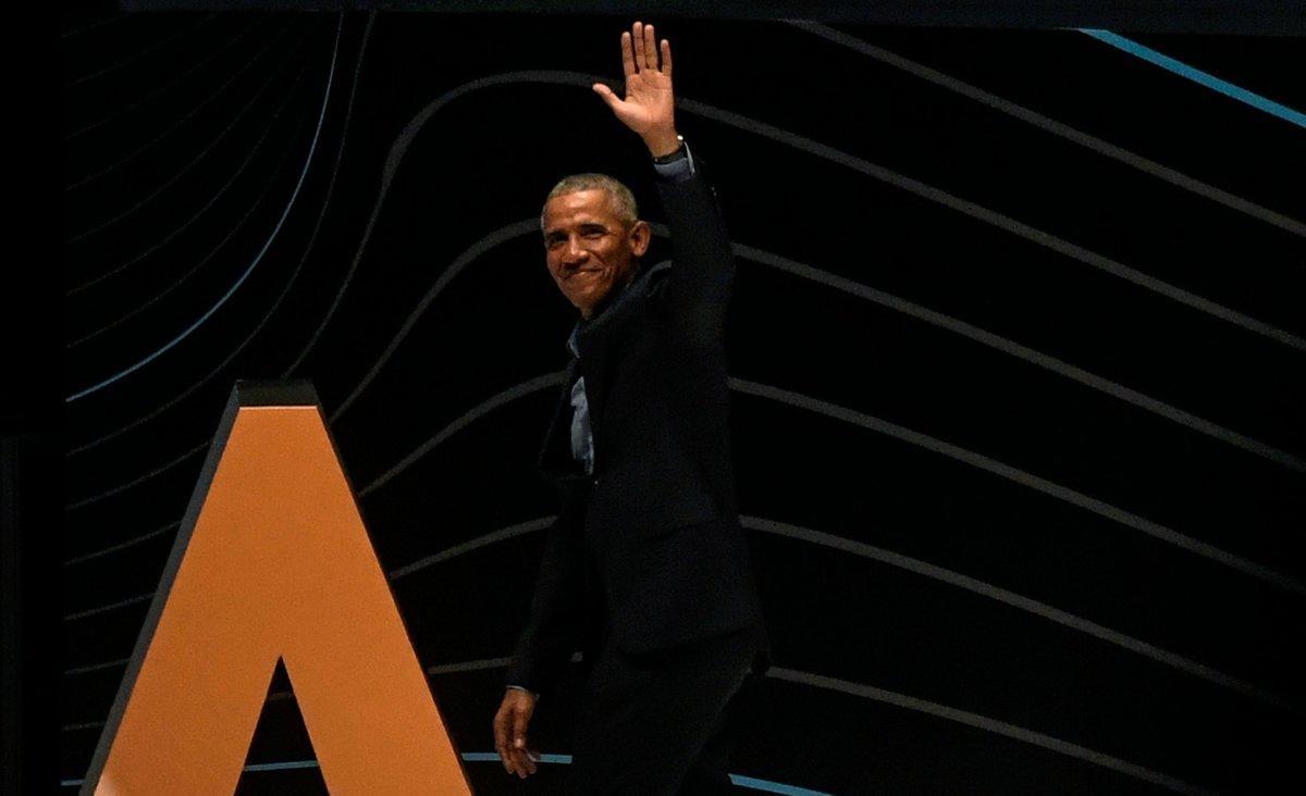 Obama, durante su conferencia en Bogotá.