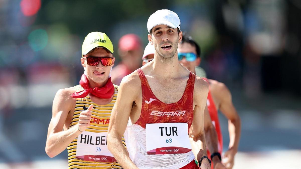 Marc Tur roza el bronce en los 50 km marcha