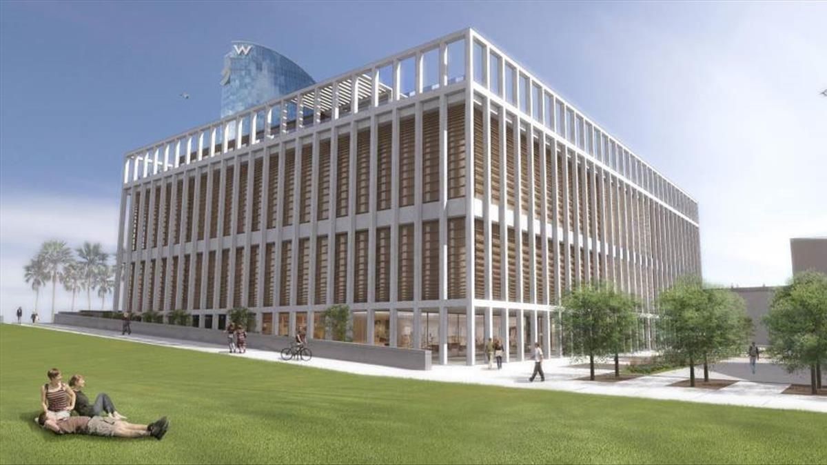 Imagen virtual del proyecto del Hermitage de Barcelona, como se presentó en el 2016. Imagen virtual del proyecto del Hermitage de Barcelona, como se presentó en el 2016.