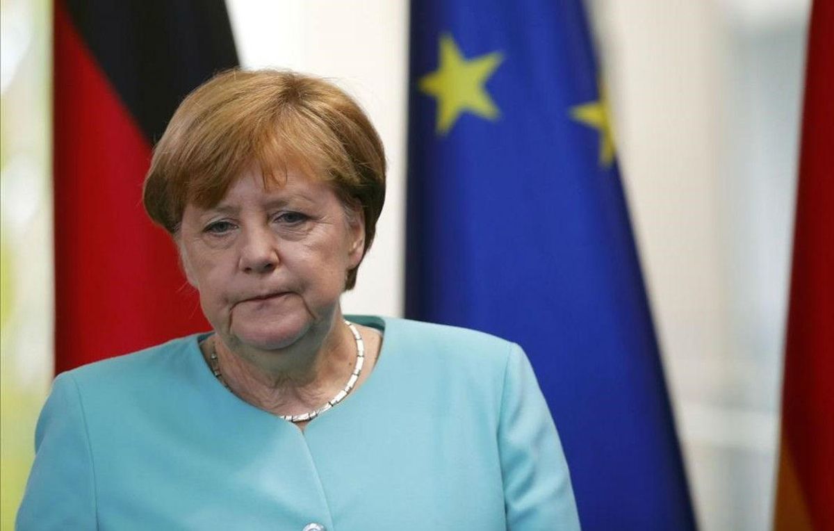 La canciller alemana, Angela Merkel, en una rueda de prensa en Berlin, el 24 de junio. La canciller alemana, Angela Merkel, en una rueda de prensa en Berlin, el 24 de junio.
