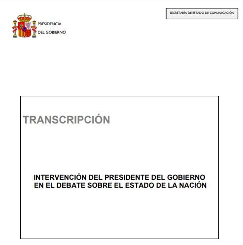 Transcripción del discurso de Pedro Sánchez en el debate de la nación (12 de julio de 2022)