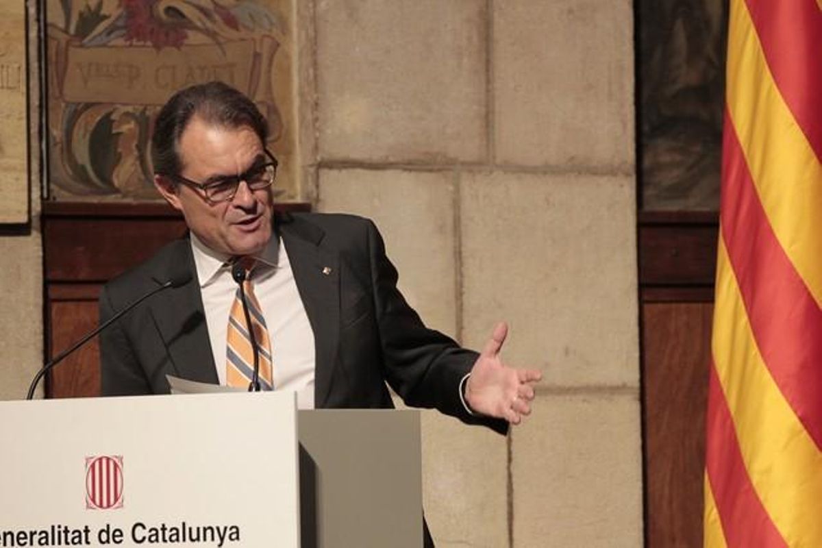 El ’president’ Mas en la presentación de esta tarde en el Palau de la Generalitat El ’president’ Mas en la presentación de esta tarde en el Palau de la Generalitat