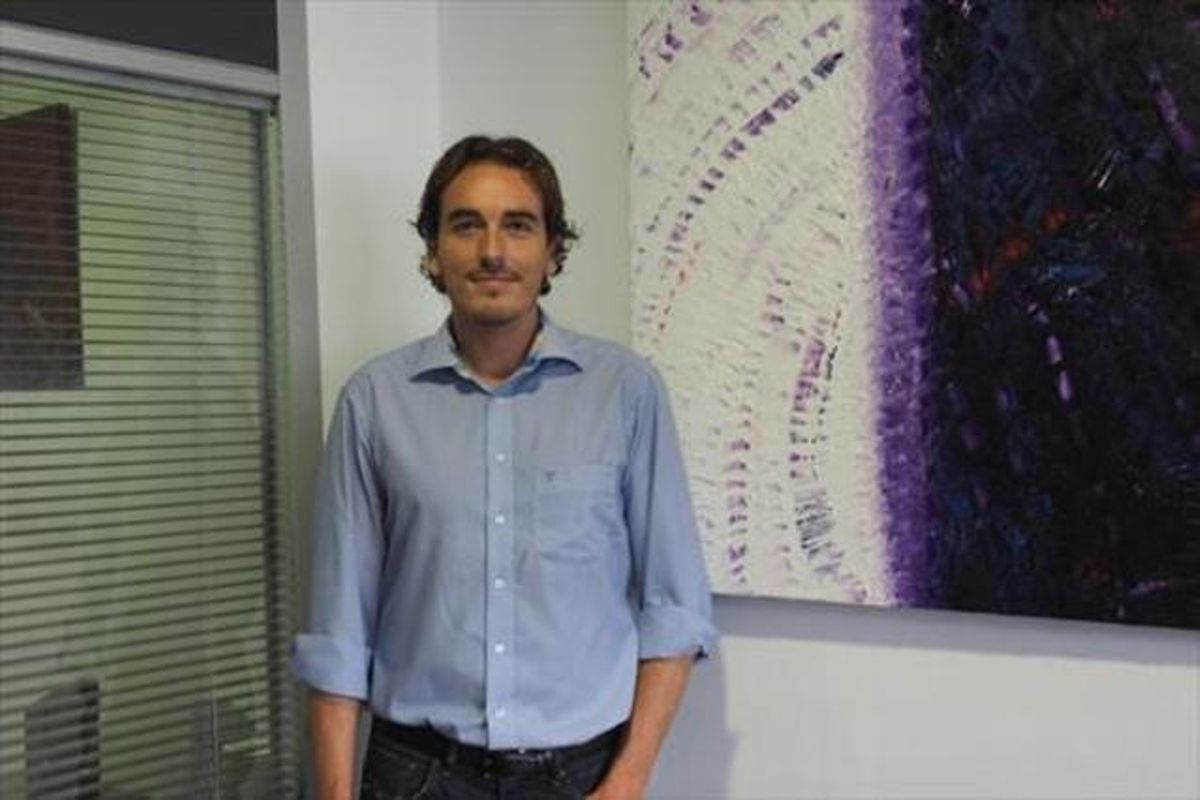 Perelló en las instalaciones de la empresa en Palma. Perelló en las instalaciones de la empresa en Palma.