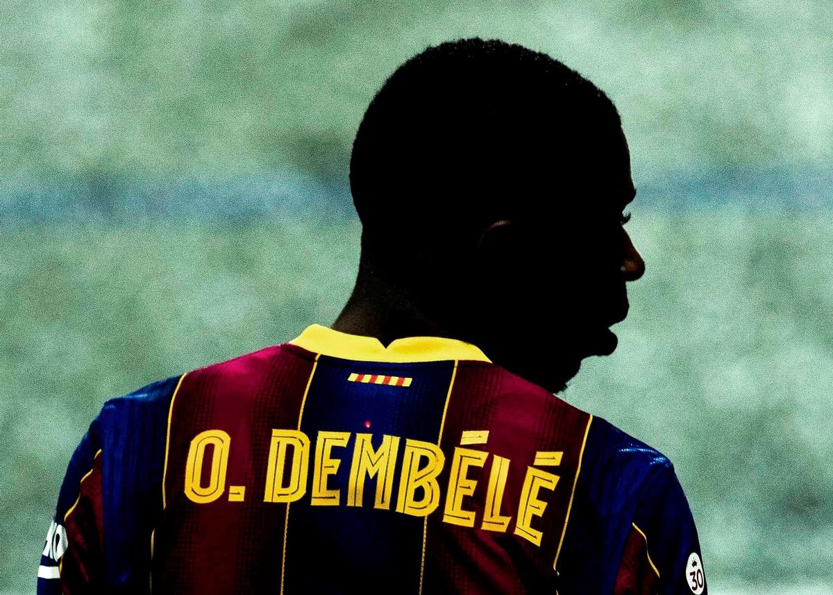 Dembèlé, en Cornellà. Dembèlé, en Cornellà.