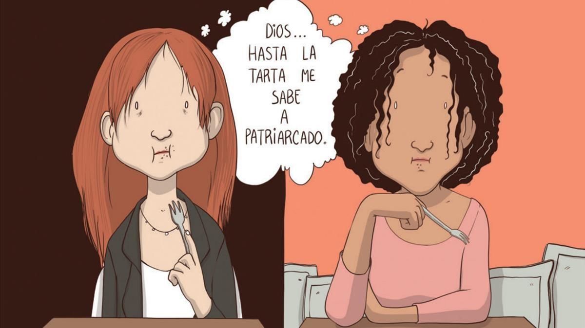 Viñeta de Raquel Riba, de ’Voces que cuentan’. Viñeta de Raquel Riba, de ’Voces que cuentan’.
