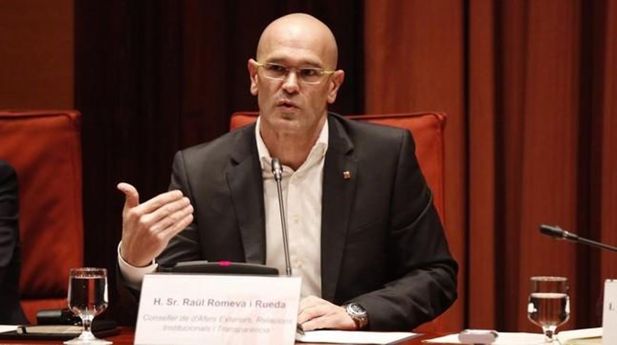 Raül Romeva, durante su comparecencia en la comisión de Afers Exteriors del Parlament. Raül Romeva, durante su comparecencia en la comisión de Afers Exteriors del Parlament.