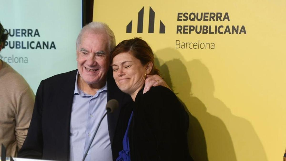 Maragall, con Alamany este viernes en el Ayuntamiento de Barcelona.