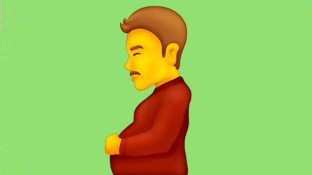 Emoji de hombre embarazado. Emoji de hombre embarazado.