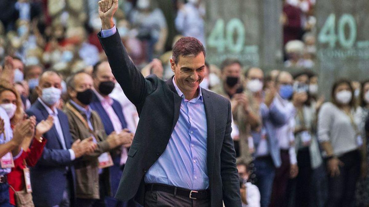 Sánchez, durante el 40º Congreso del PSOE. Sánchez, durante el 40º Congreso del PSOE.