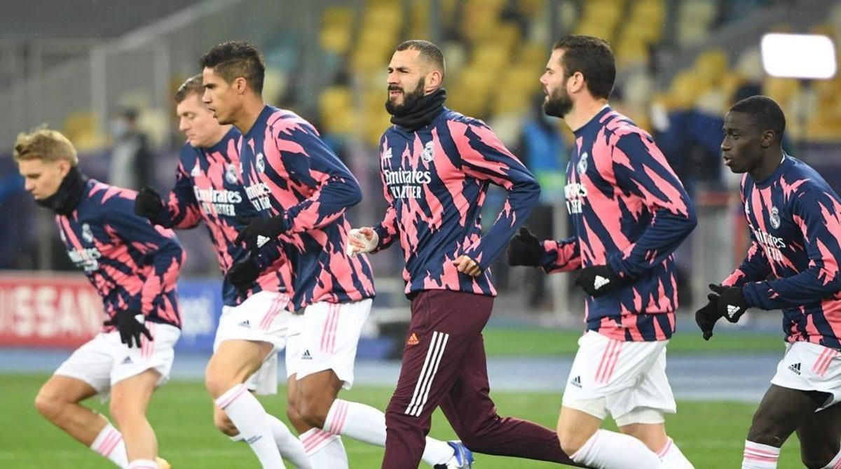 Jugadores del Real Madrid, en Donetsk Jugadores del Real Madrid, en Donetsk