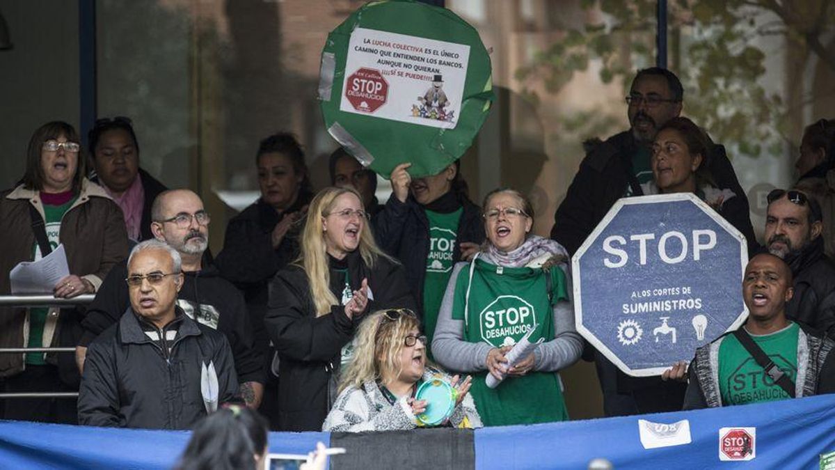 Protesta contra los desahucios. Protesta contra los desahucios.