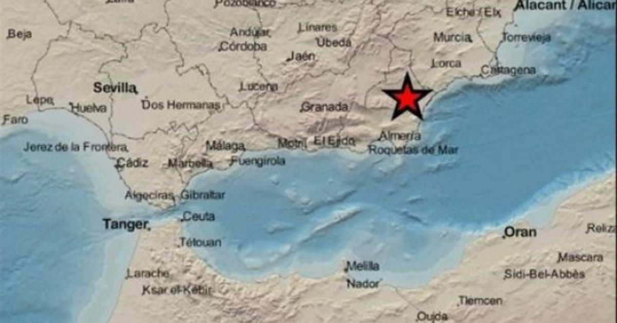 Registrado un terremoto de magnitud 3,4 en Almería Registrado un terremoto de magnitud 3,4 en Almería