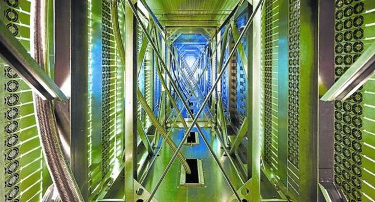 Interior de una zona de servidores en la empresa Google en Estados Unidos. Interior de una zona de servidores en la empresa Google en Estados Unidos.